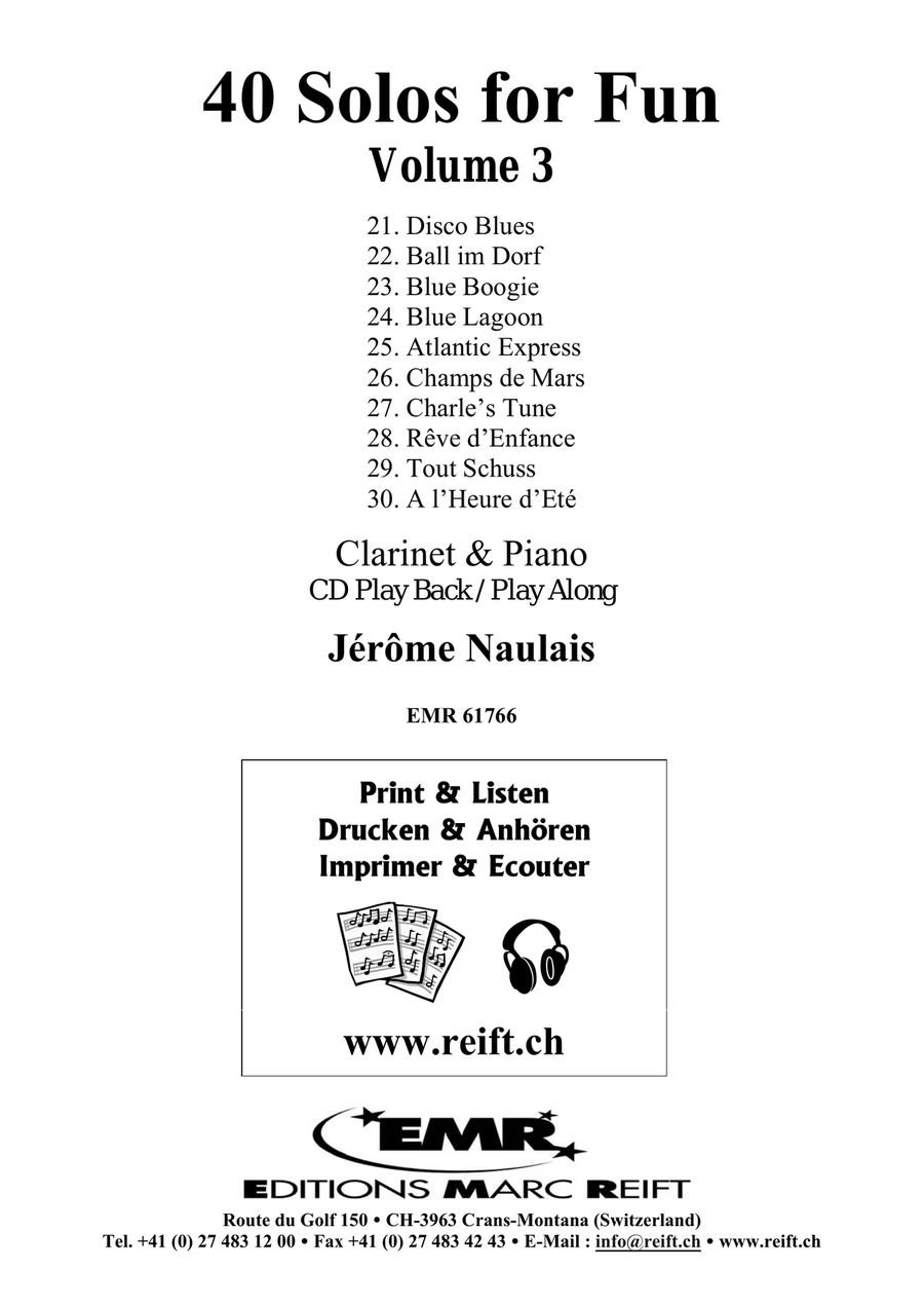 40 Solos for Fun Volume 3 Clarinet Solo scores gallery preview page 2