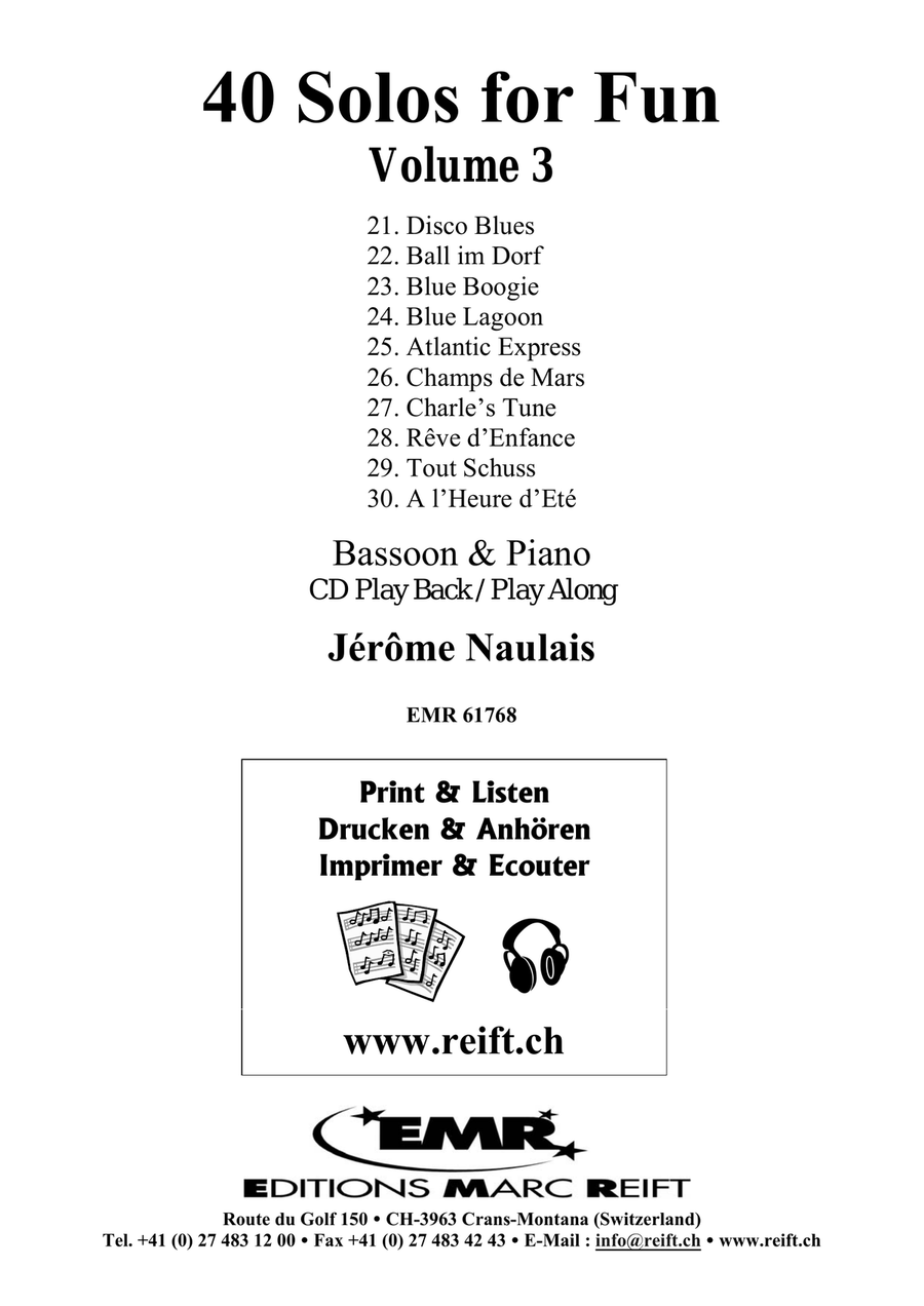 40 Solos for Fun Volume 3 Bassoon Solo scores gallery preview page 2