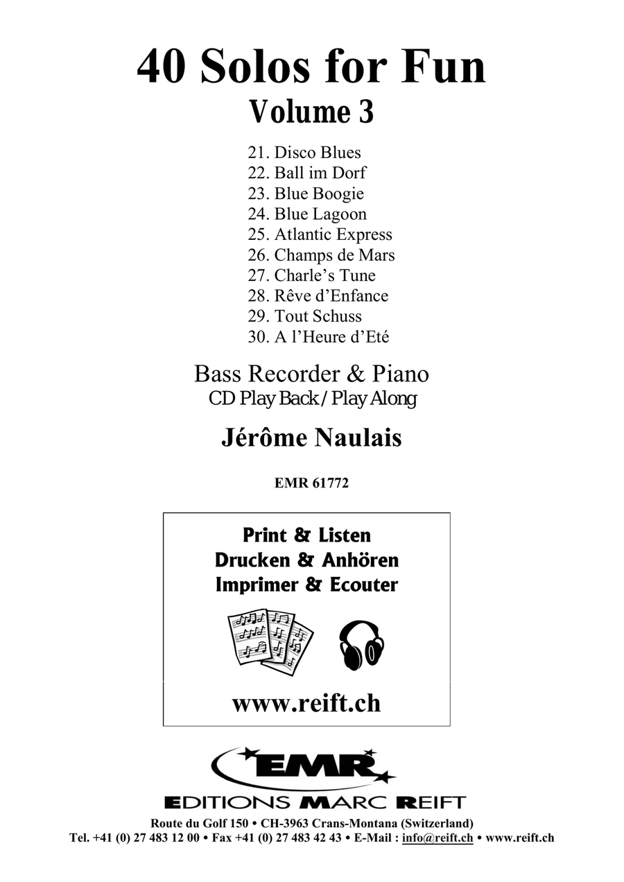 40 Solos for Fun Volume 3 Bass Recorder scores gallery preview page 2