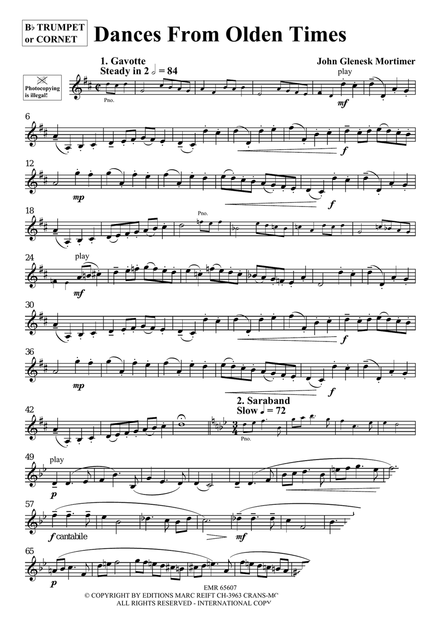 Dances From Olden Times Dances From Olden Times Trumpet Solo scores gallery preview page 3