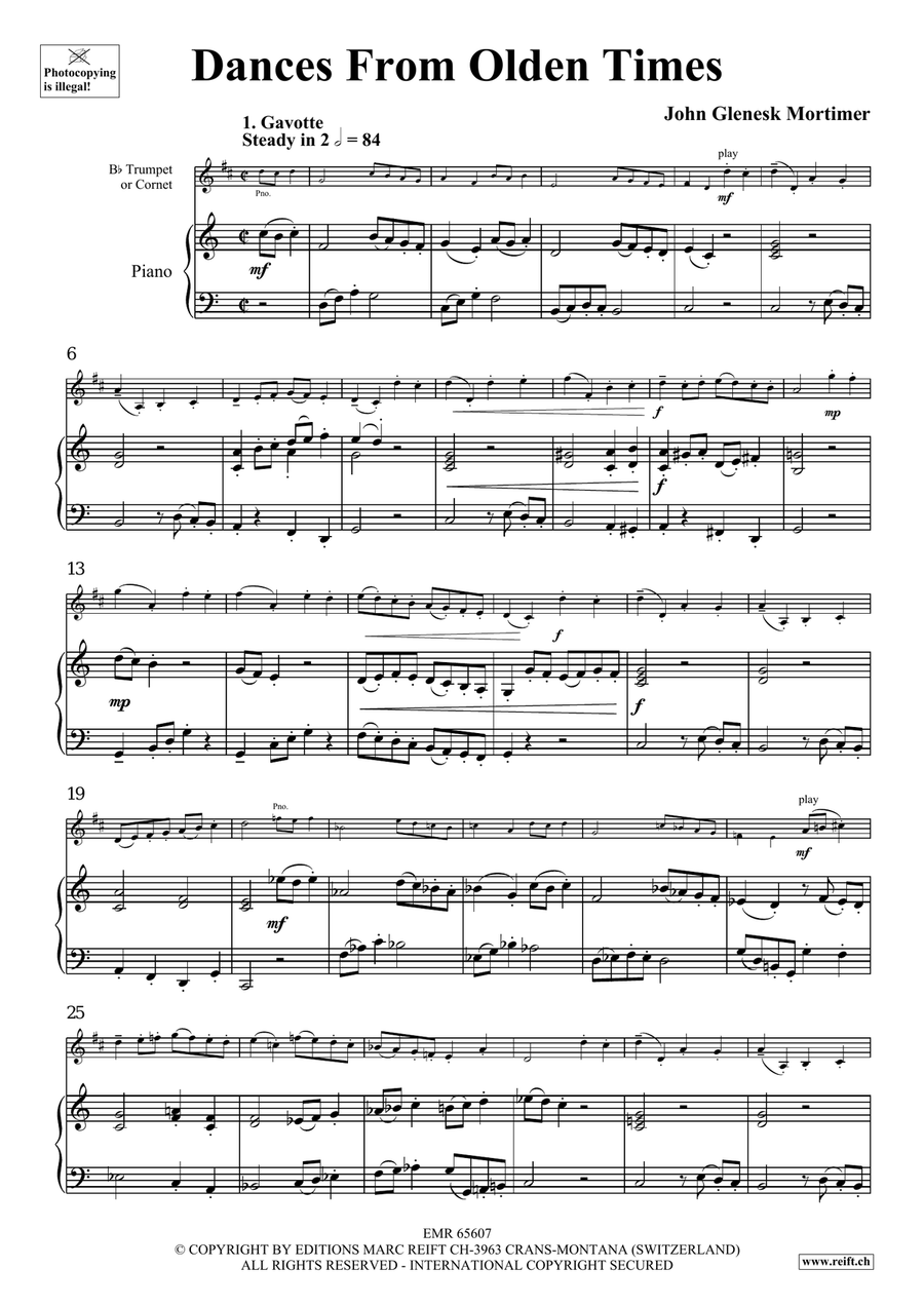 Dances From Olden Times Dances From Olden Times Trumpet Solo scores gallery preview page 4