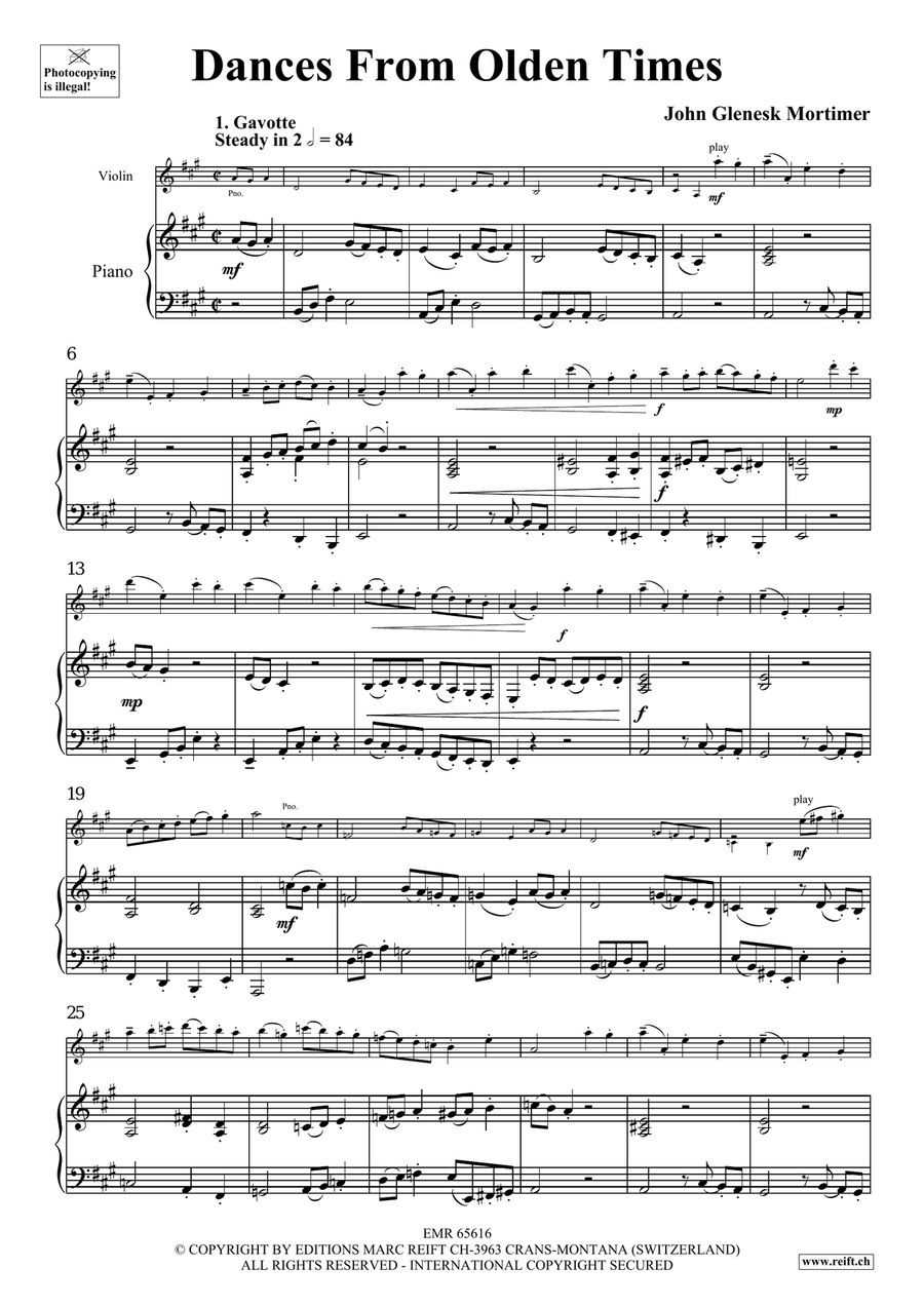 Dances From Olden Times Dances From Olden Times Violin Solo scores gallery preview page 4