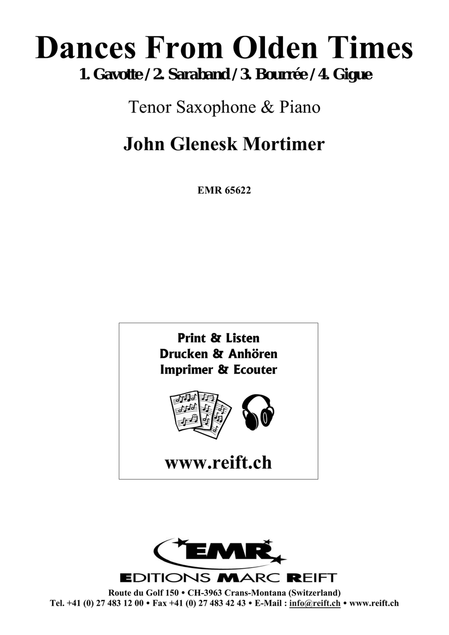Dances From Olden Times Dances From Olden Times Tenor Saxophone scores gallery preview page 2