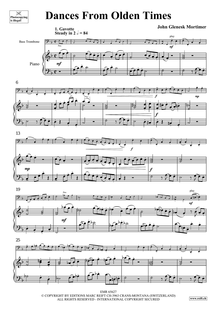 Dances From Olden Times Dances From Olden Times Bass Trombone scores gallery preview page 4