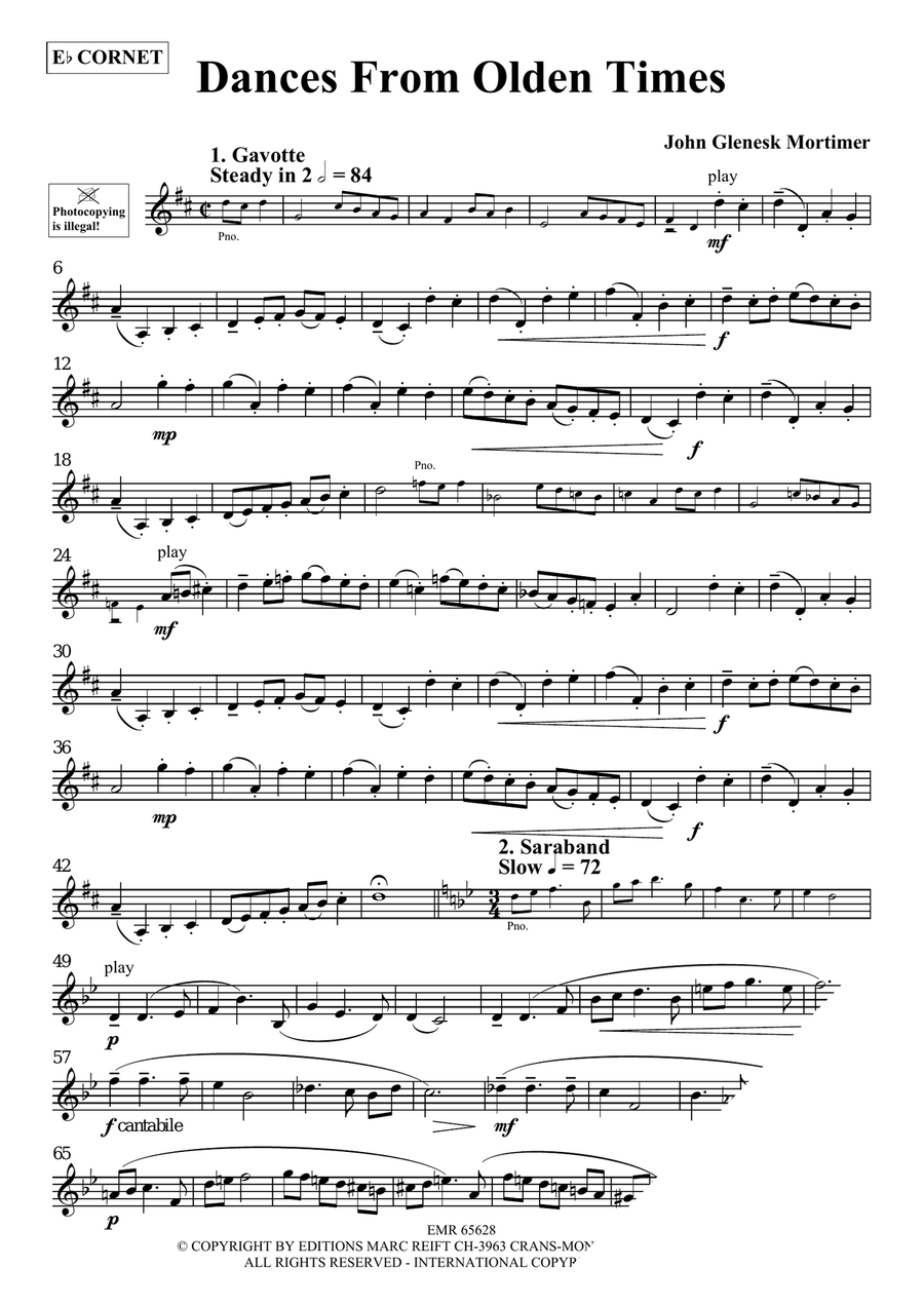 Dances From Olden Times Dances From Olden Times Cornet scores gallery preview page 3