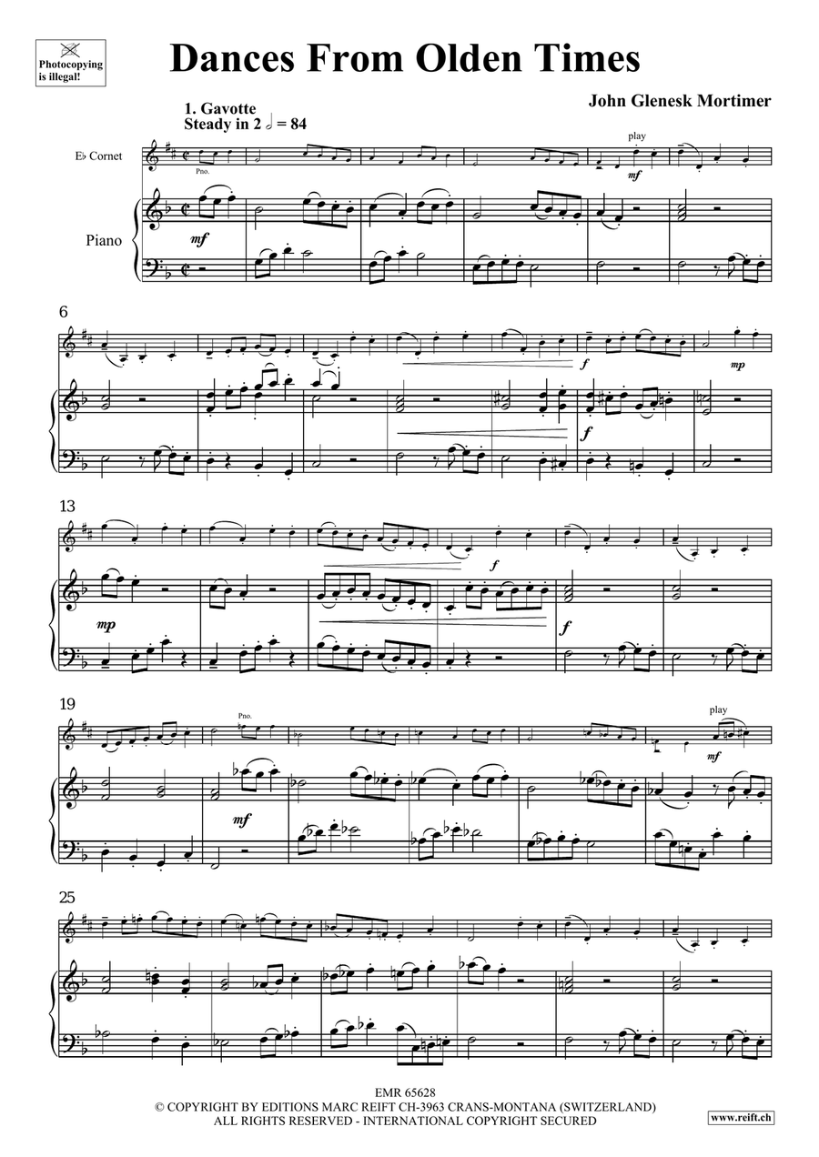 Dances From Olden Times Dances From Olden Times Cornet scores gallery preview page 4