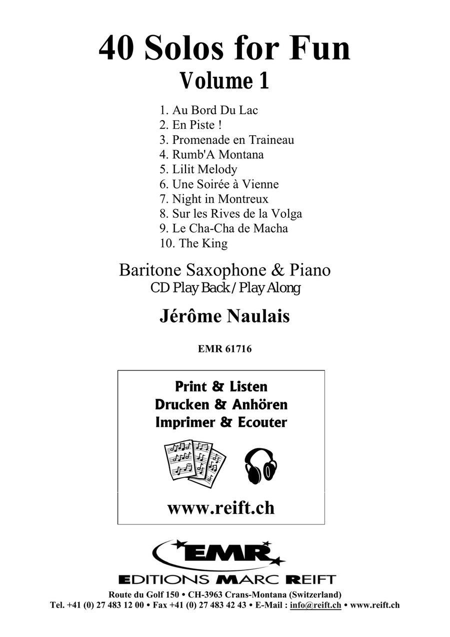 40 Solos for Fun Volume 1 Baritone Saxophone scores gallery preview page 2