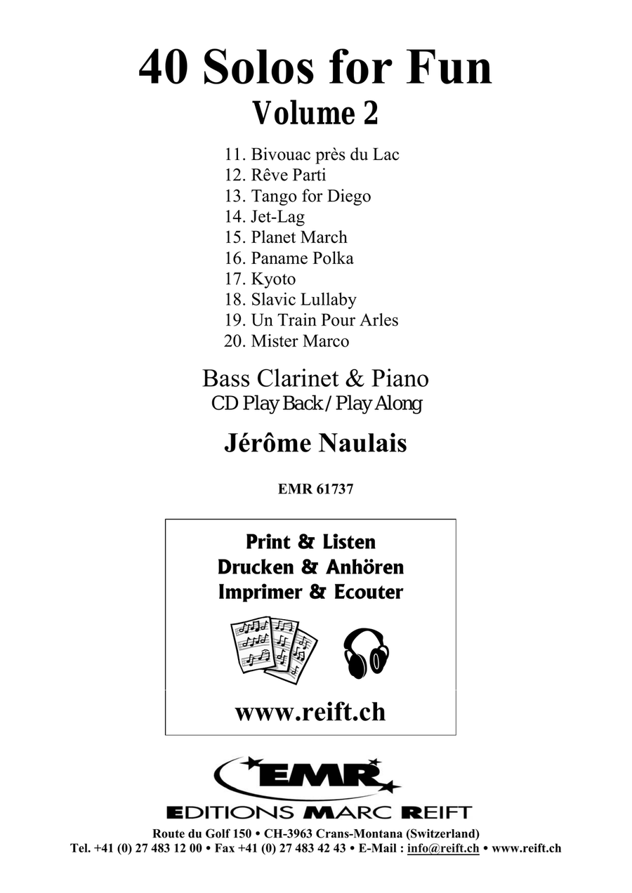 40 Solos for Fun Volume 2 Bass Clarinet scores gallery preview page 2