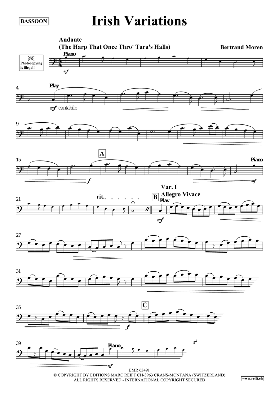 Irish Variations Irish Variations Bassoon Solo scores gallery preview page 4