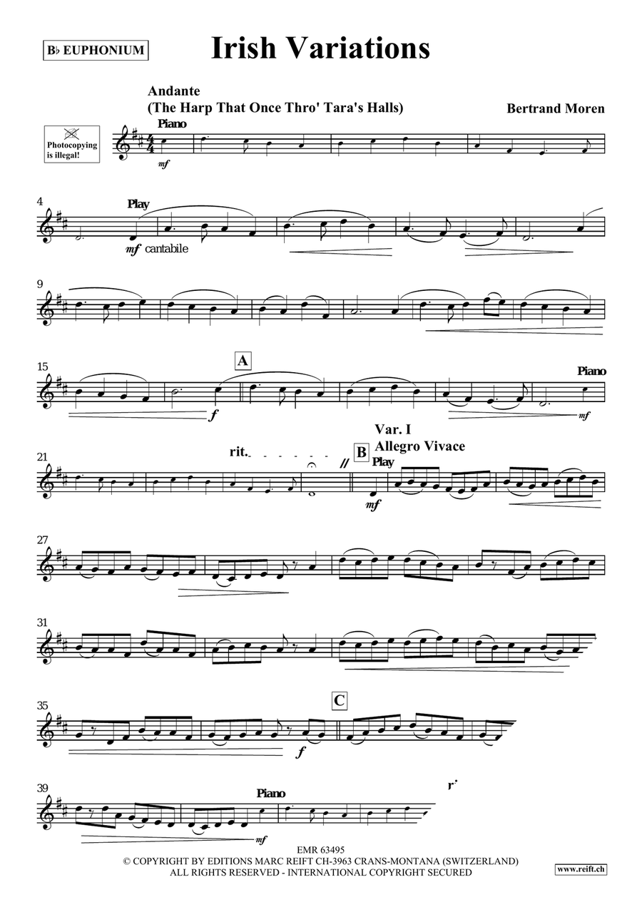 Irish Variations Irish Variations Euphonium scores gallery preview page 4