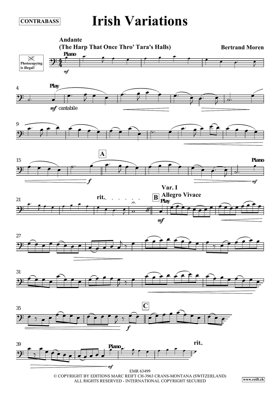 Irish Variations Irish Variations Double Bass scores gallery preview page 4