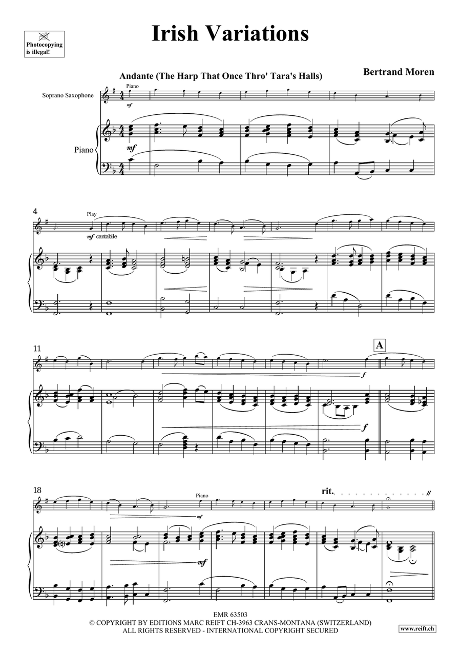 Irish Variations Irish Variations Soprano Saxophone scores gallery preview page 5