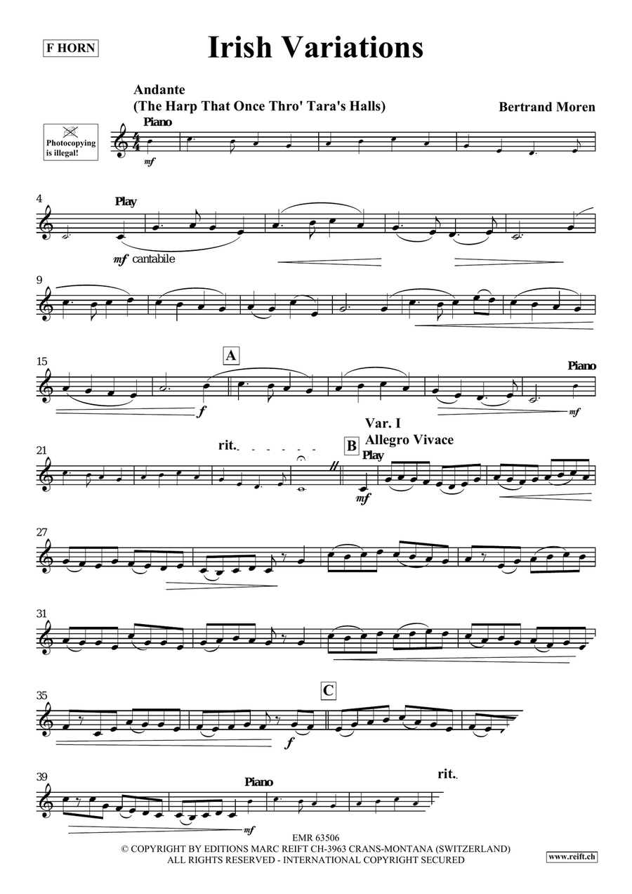 Irish Variations Irish Variations Horn scores gallery preview page 4