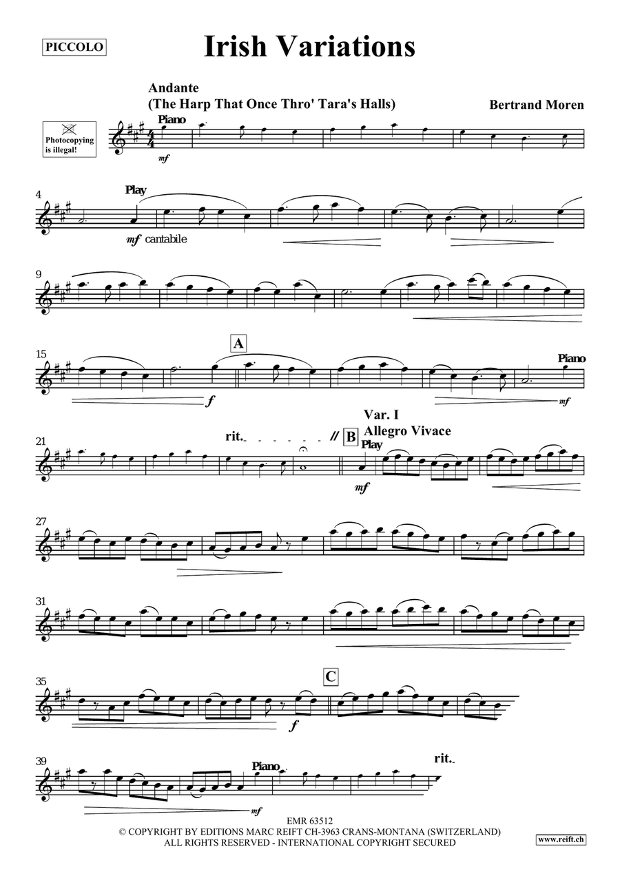 Irish Variations Irish Variations Piccolo scores gallery preview page 4