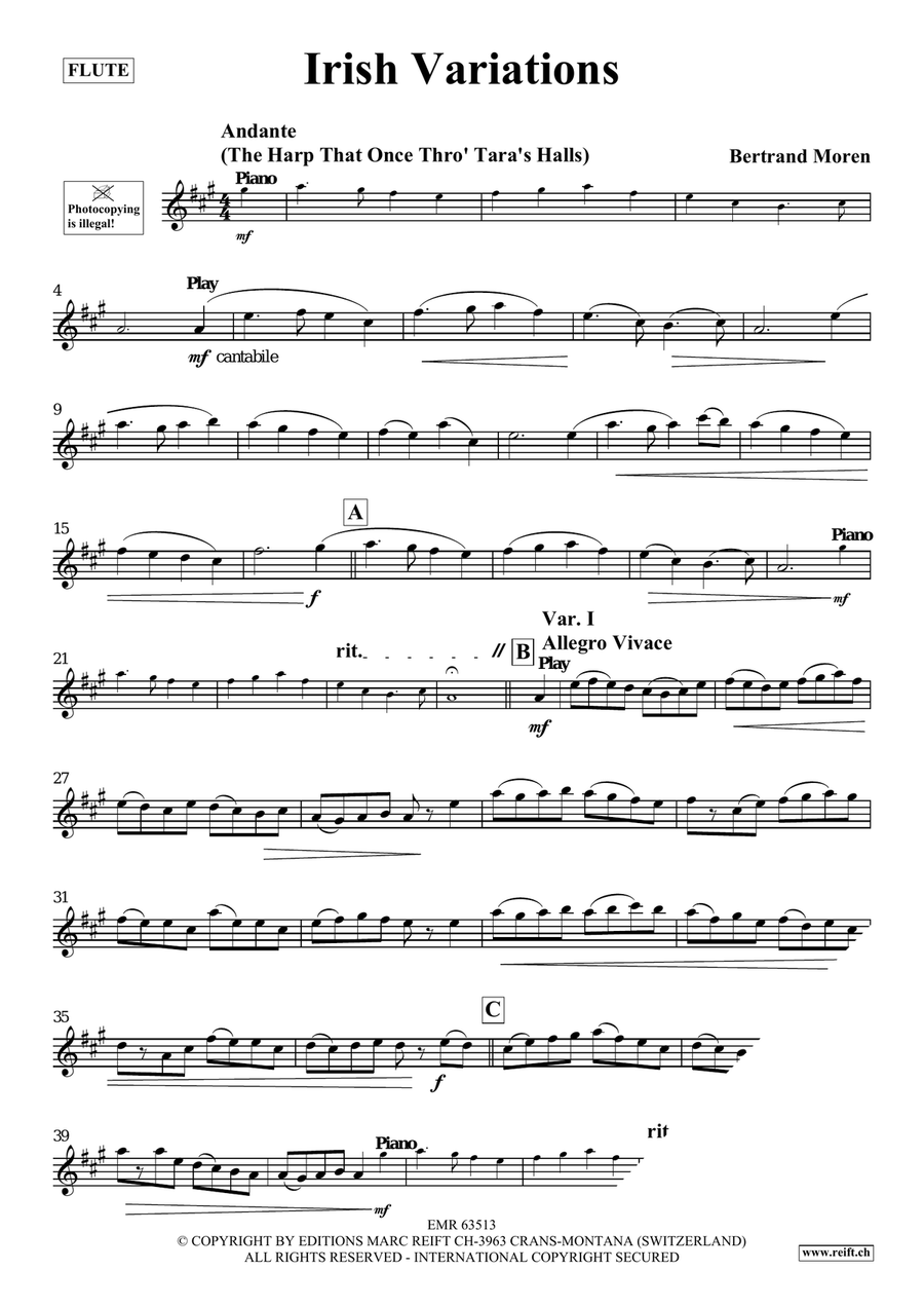 Irish Variations Irish Variations Flute Solo scores gallery preview page 4