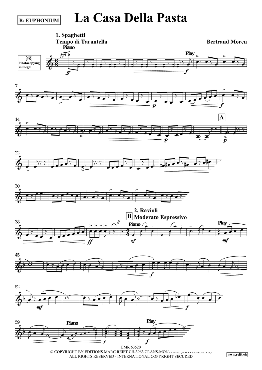 La Casa Della Pasta La Casa Della Pasta Euphonium scores gallery preview page 4