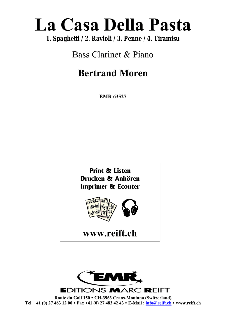 La Casa Della Pasta La Casa Della Pasta Bass Clarinet scores gallery preview page 2