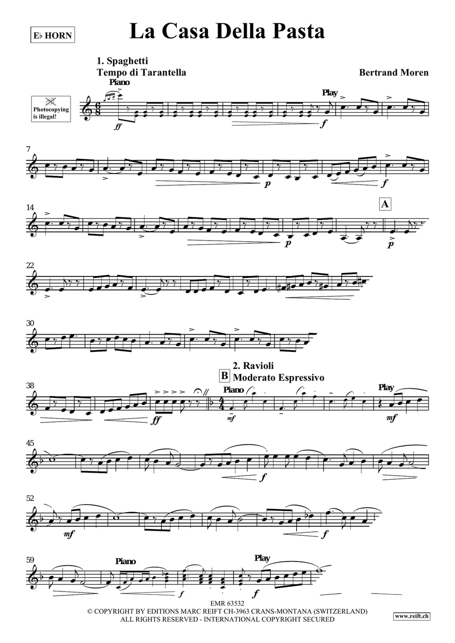 La Casa Della Pasta La Casa Della Pasta Horn scores gallery preview page 3