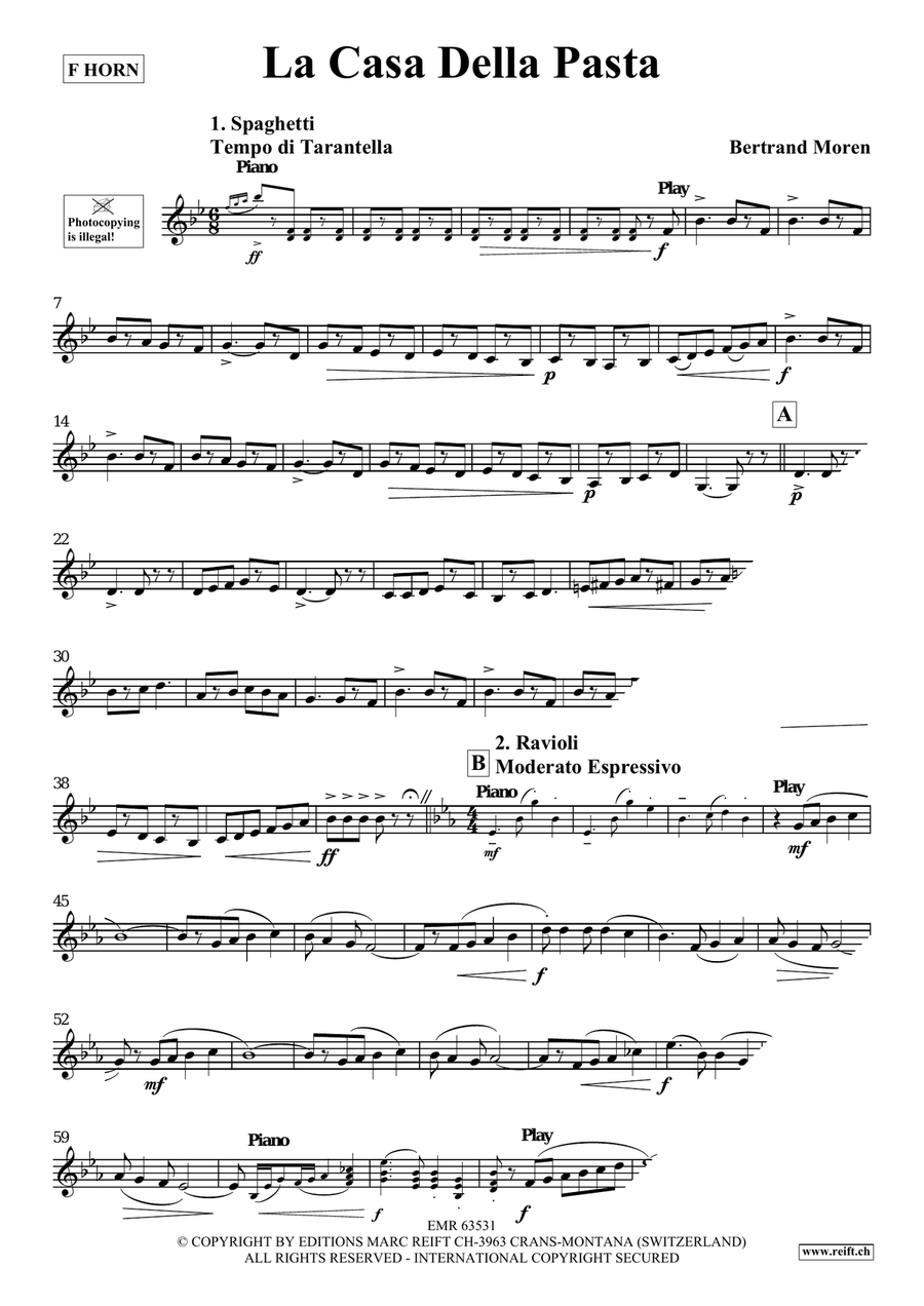 La Casa Della Pasta La Casa Della Pasta Horn scores gallery preview page 3