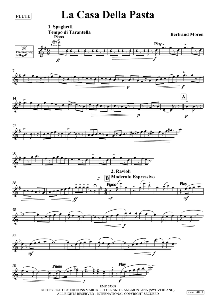 La Casa Della Pasta La Casa Della Pasta Flute Solo scores gallery preview page 4