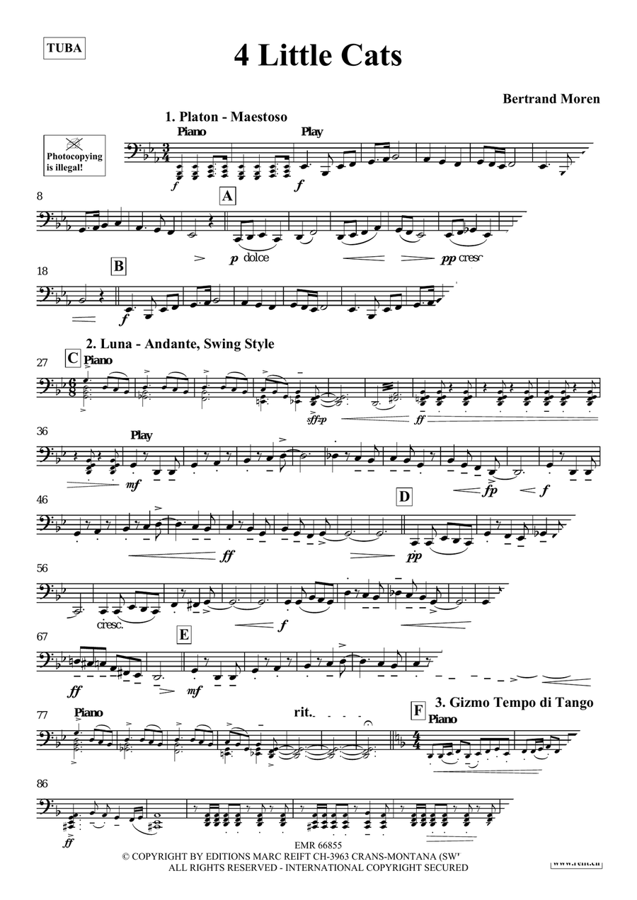 4 Little Cats 4 Little Cats Tuba scores gallery preview page 4