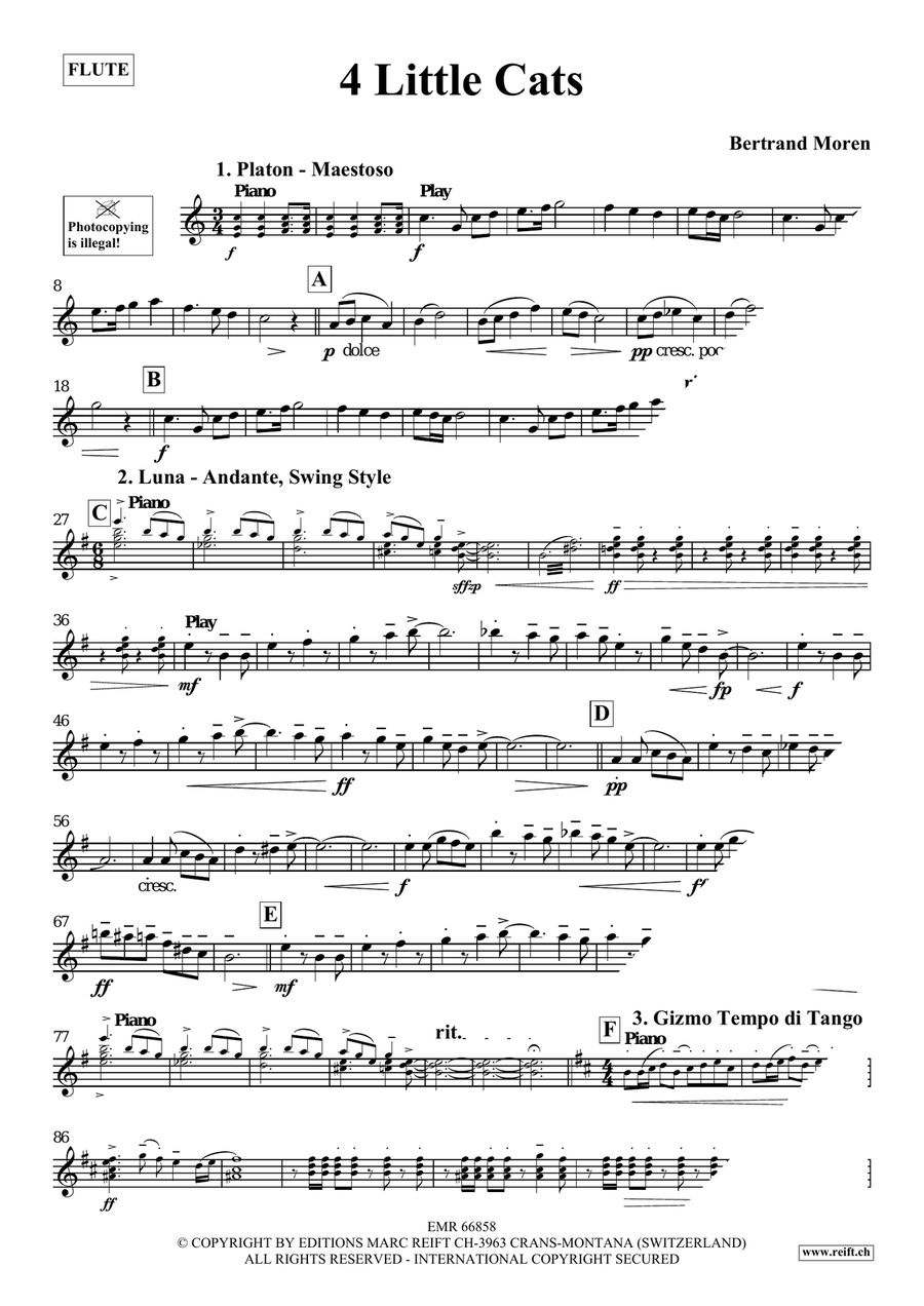 4 Little Cats 4 Little Cats Flute Solo scores gallery preview page 4