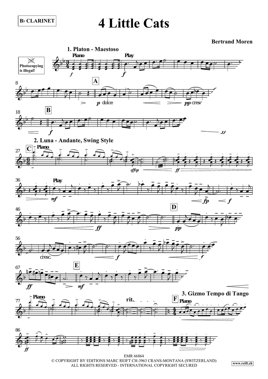 4 Little Cats 4 Little Cats Clarinet Solo scores gallery preview page 4