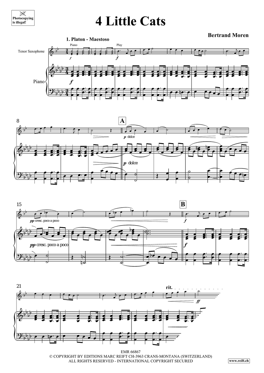 4 Little Cats 4 Little Cats Tenor Saxophone scores gallery preview page 5