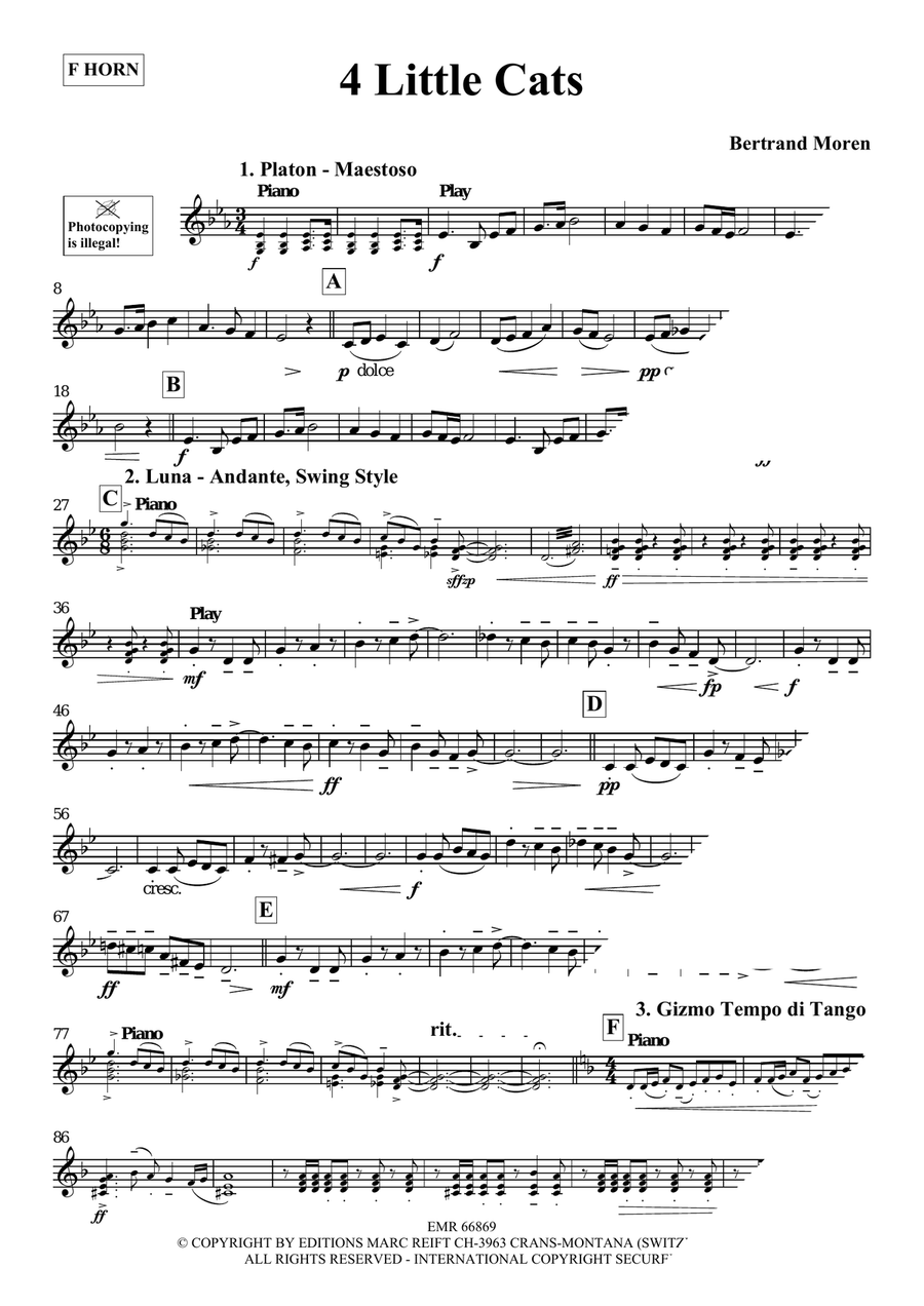 4 Little Cats 4 Little Cats Horn scores gallery preview page 4