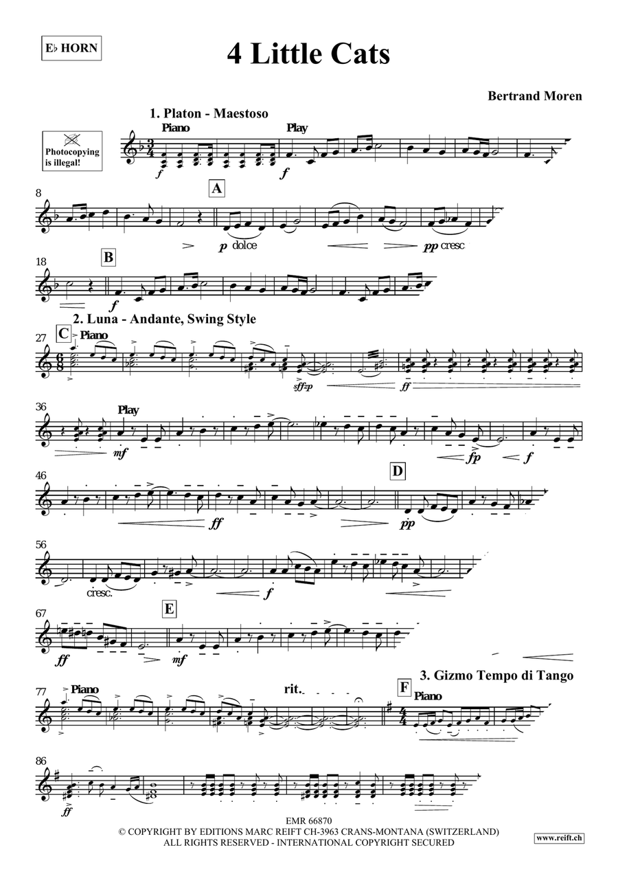 4 Little Cats 4 Little Cats Horn scores gallery preview page 4