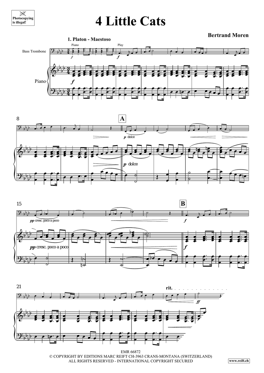4 Little Cats 4 Little Cats Bass Trombone scores gallery preview page 5