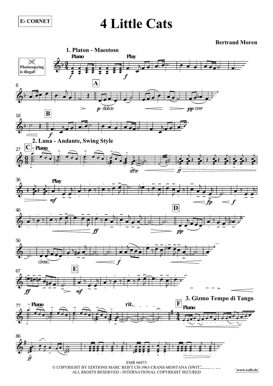 4 Little Cats 4 Little Cats Cornet scores gallery preview page 4