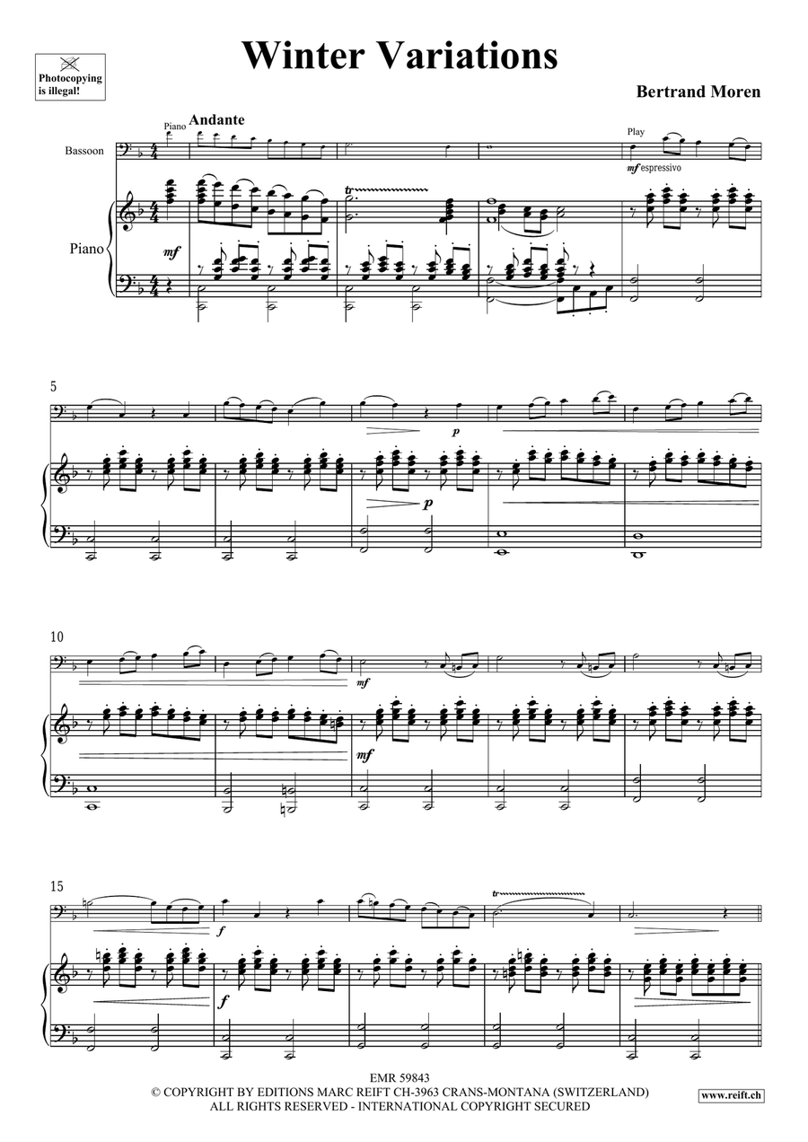 Winter Variations Winter Variations Bassoon Solo scores gallery preview page 5