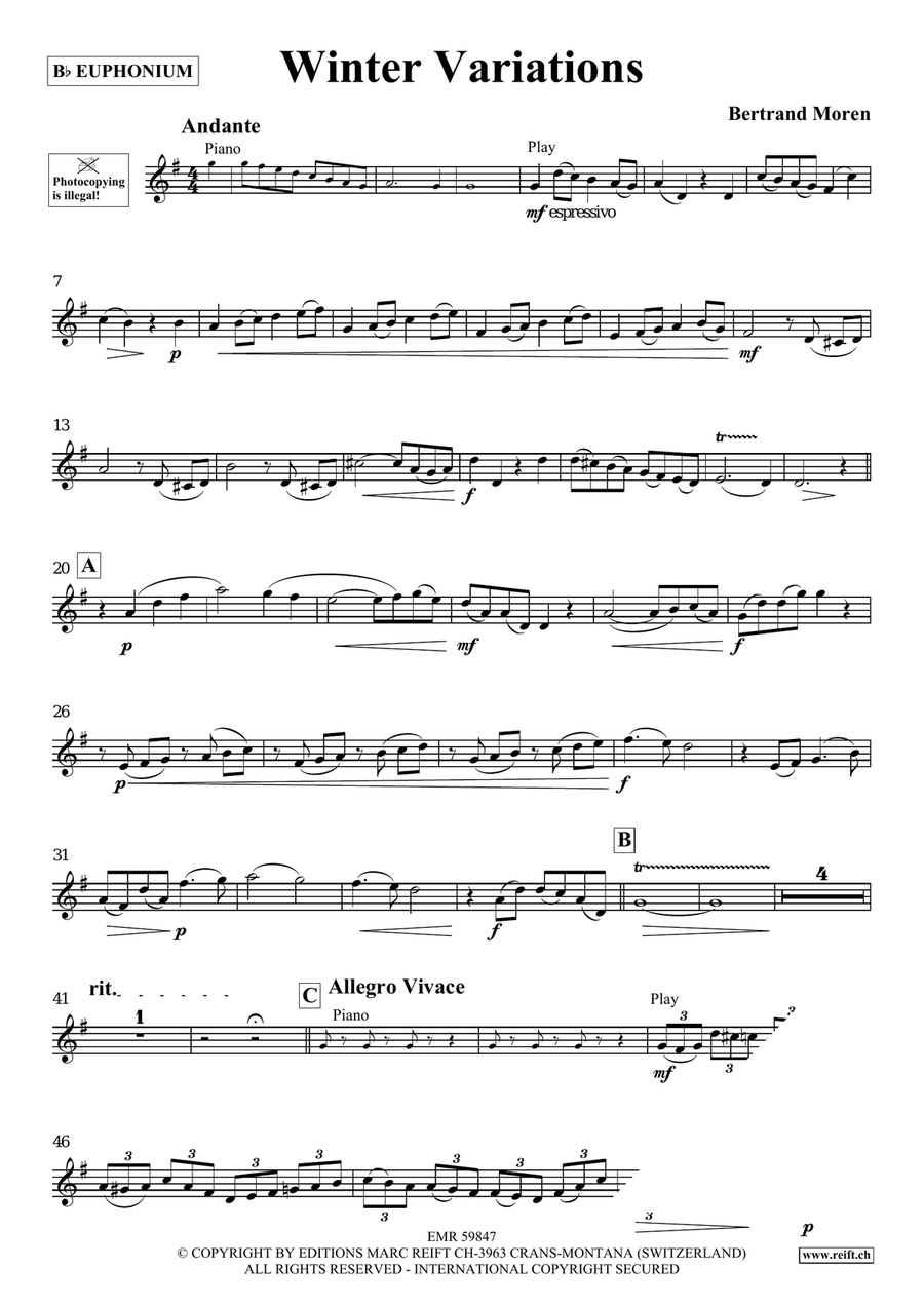 Winter Variations Winter Variations Euphonium scores gallery preview page 4