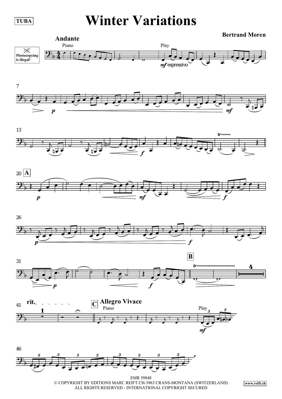 Winter Variations Winter Variations Tuba scores gallery preview page 4