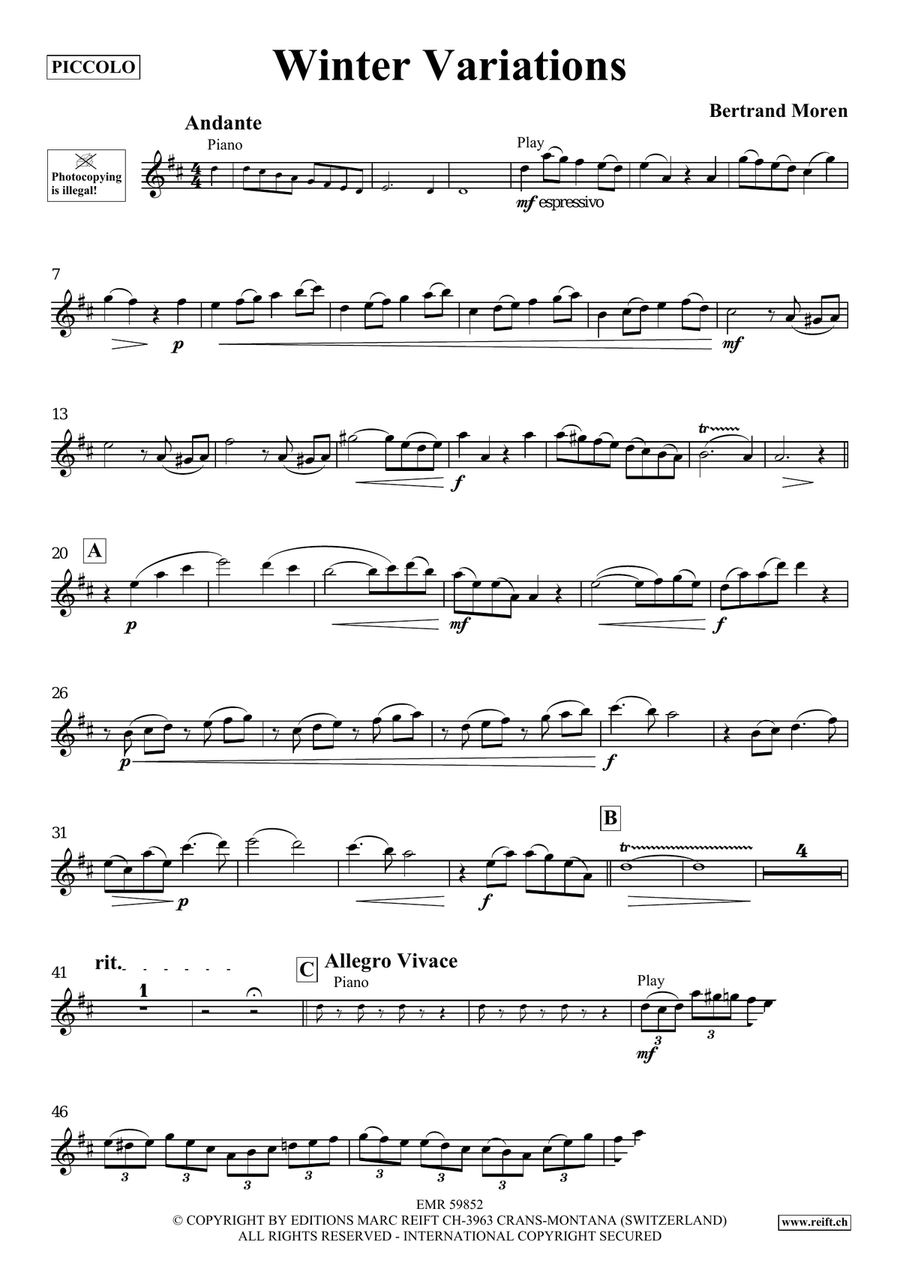 Winter Variations Winter Variations Piccolo scores gallery preview page 4