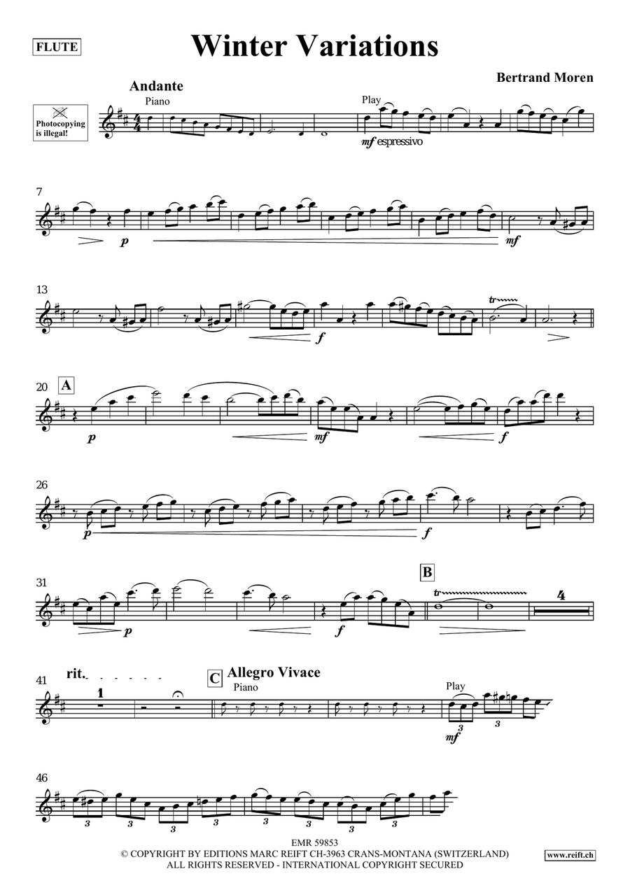 Winter Variations Winter Variations Flute Solo scores gallery preview page 4