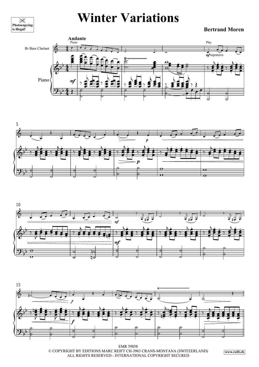 Winter Variations Winter Variations Bass Clarinet scores gallery preview page 5