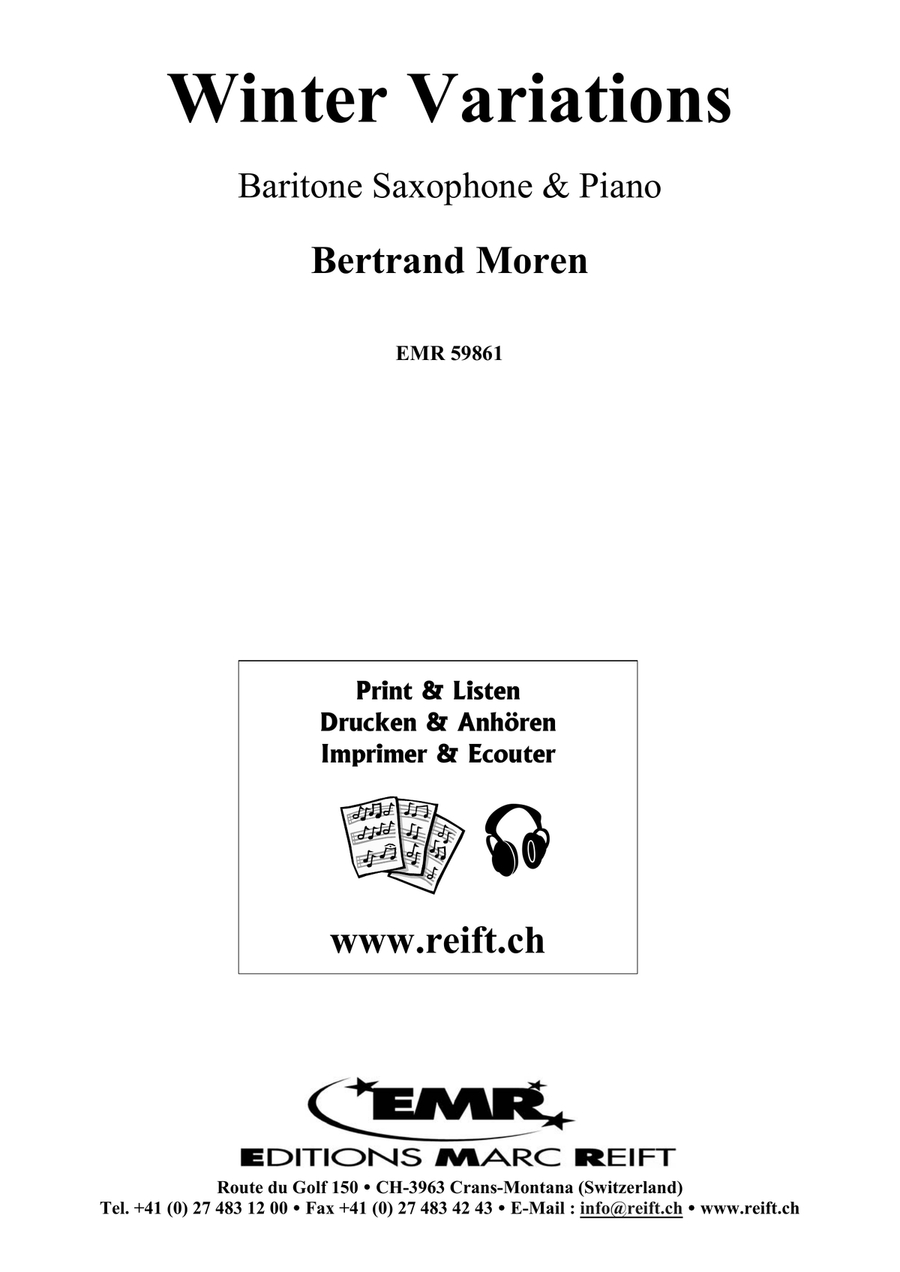 Winter Variations Winter Variations Baritone Saxophone scores gallery preview page 2