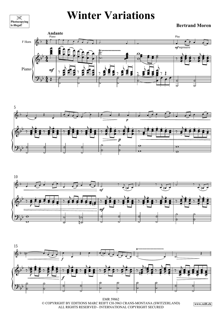 Winter Variations Winter Variations Horn scores gallery preview page 5