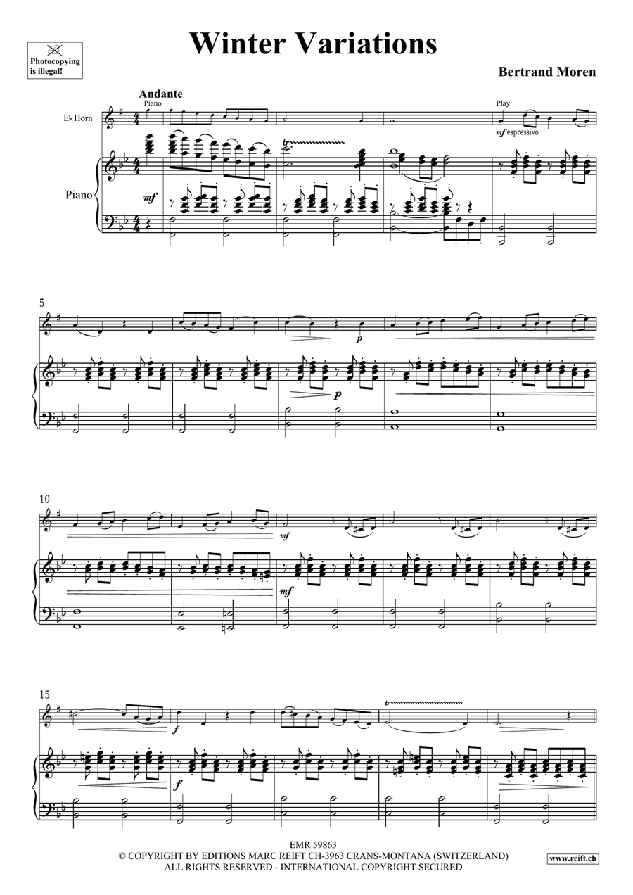Winter Variations Winter Variations Horn scores gallery preview page 5