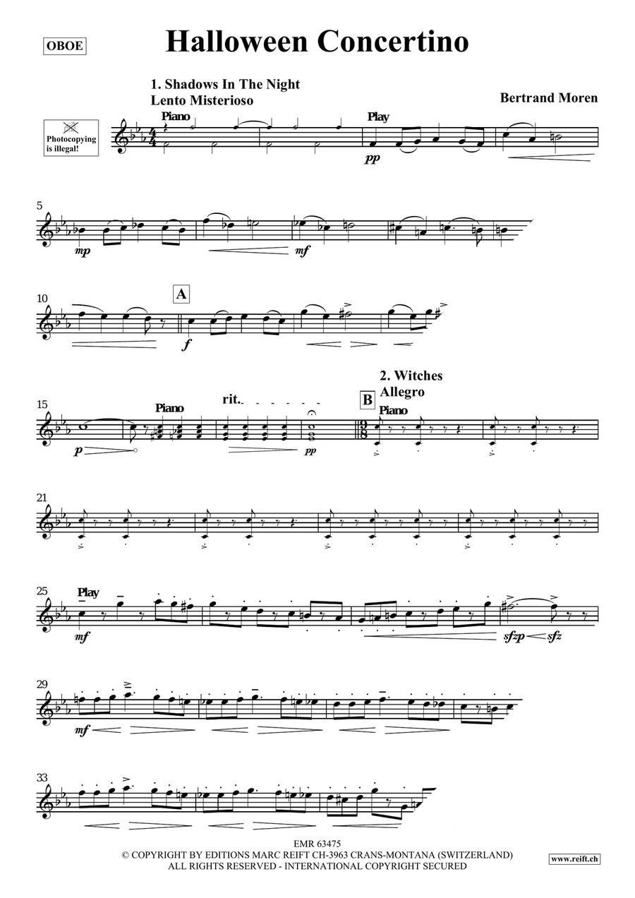 Halloween Concertino by Bertrand Moren Piano Accompaniment - Sheet Music page 4