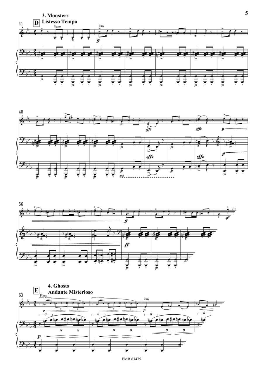 Halloween Concertino by Bertrand Moren Piano Accompaniment - Sheet Music page 6