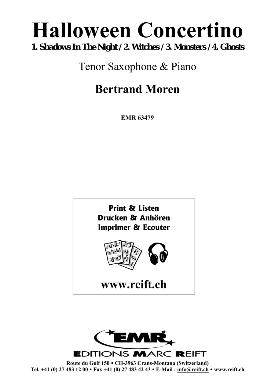 Halloween Concertino by Bertrand Moren Tenor Saxophone - Sheet Music page 2
