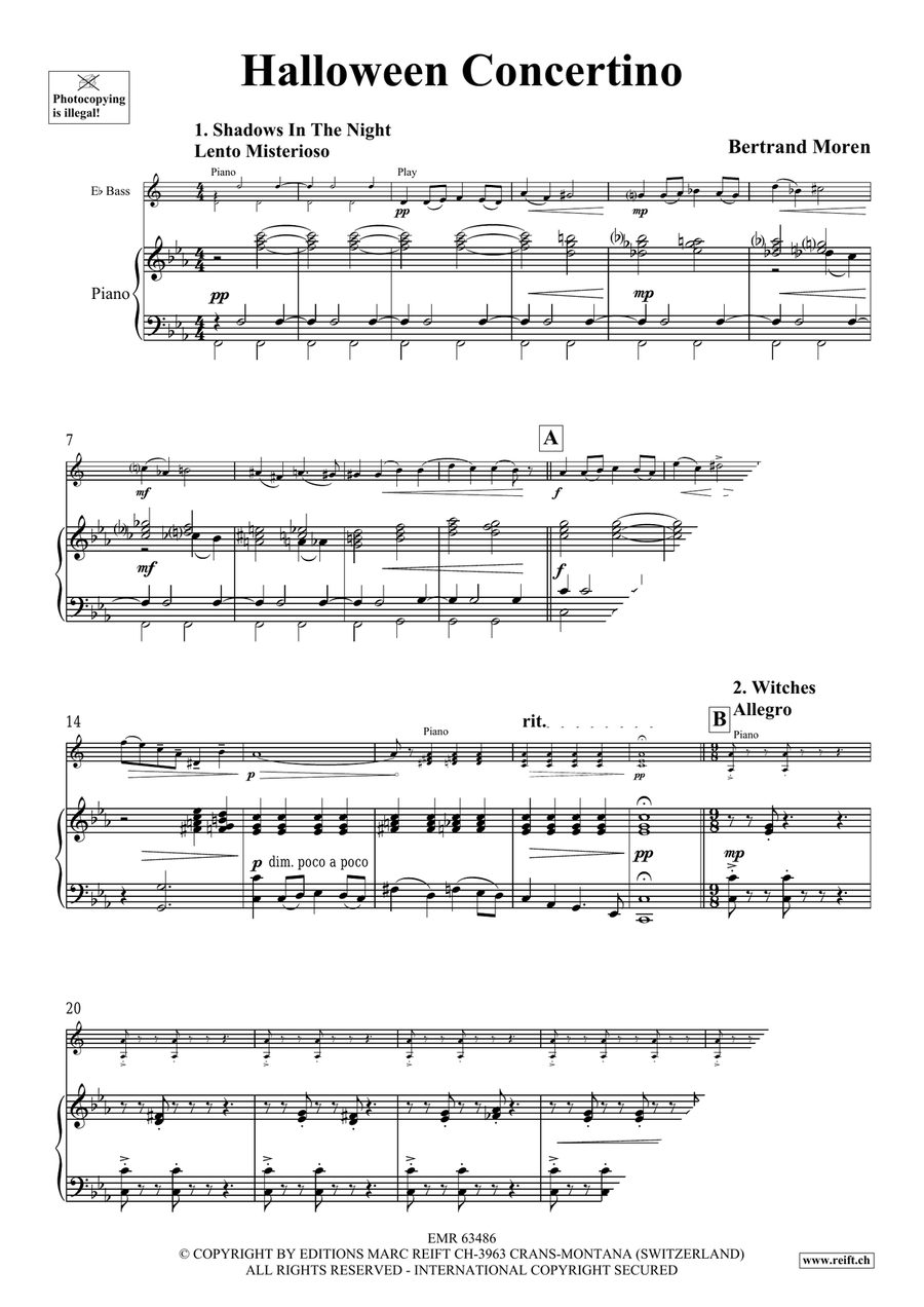 Halloween Concertino by Bertrand Moren Voice Solo - Sheet Music page 5