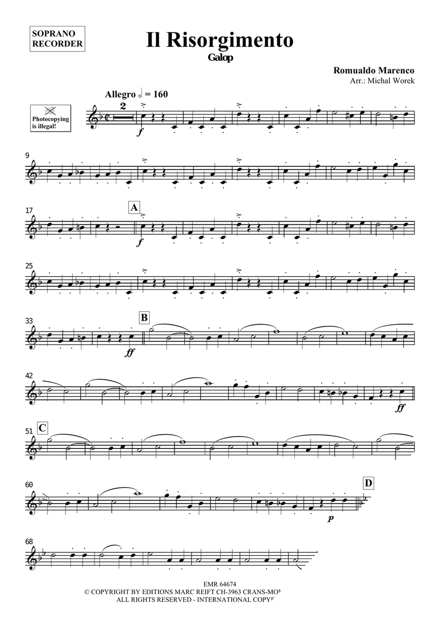Il Risorgimento Il Risorgimento Soprano Recorder scores gallery preview page 3