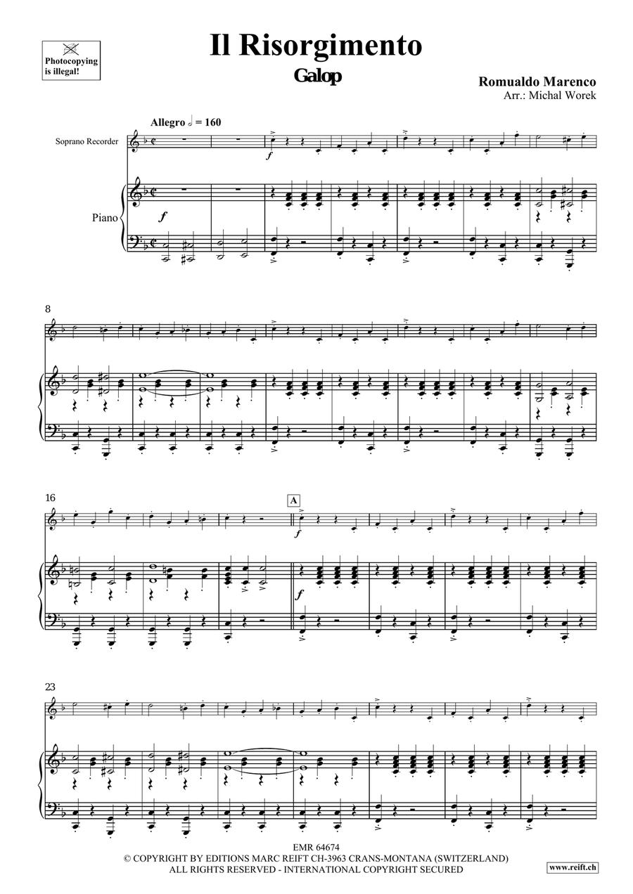 Il Risorgimento Il Risorgimento Soprano Recorder scores gallery preview page 4