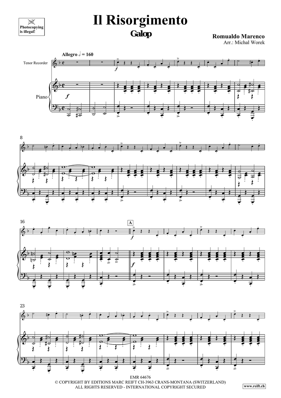 Il Risorgimento Il Risorgimento Tenor Recorder scores gallery preview page 4