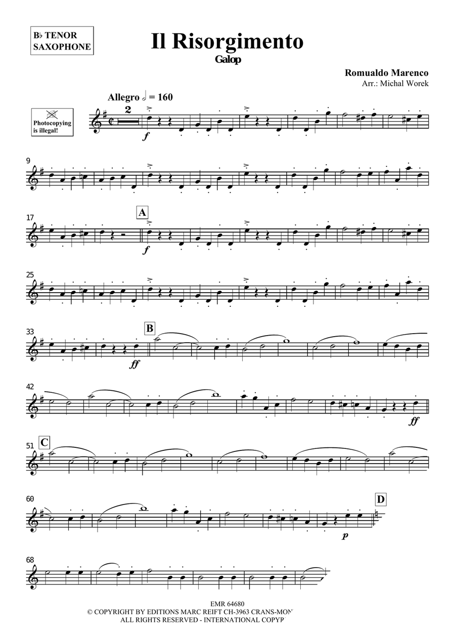 Il Risorgimento Il Risorgimento Tenor Saxophone scores gallery preview page 3