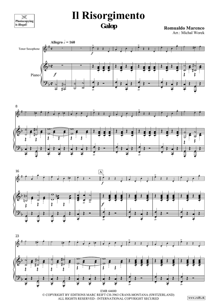 Il Risorgimento Il Risorgimento Tenor Saxophone scores gallery preview page 4